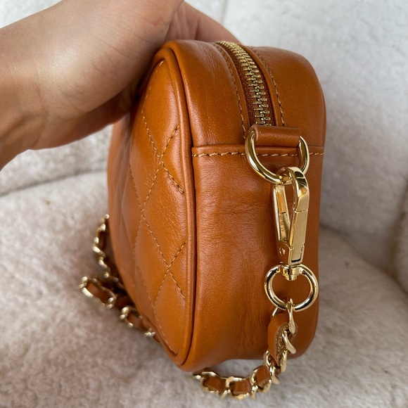 Christian Laurier Paris Quilted Genuine Leather Crossbody Bag MADE ITALY - Picture 5 of 10